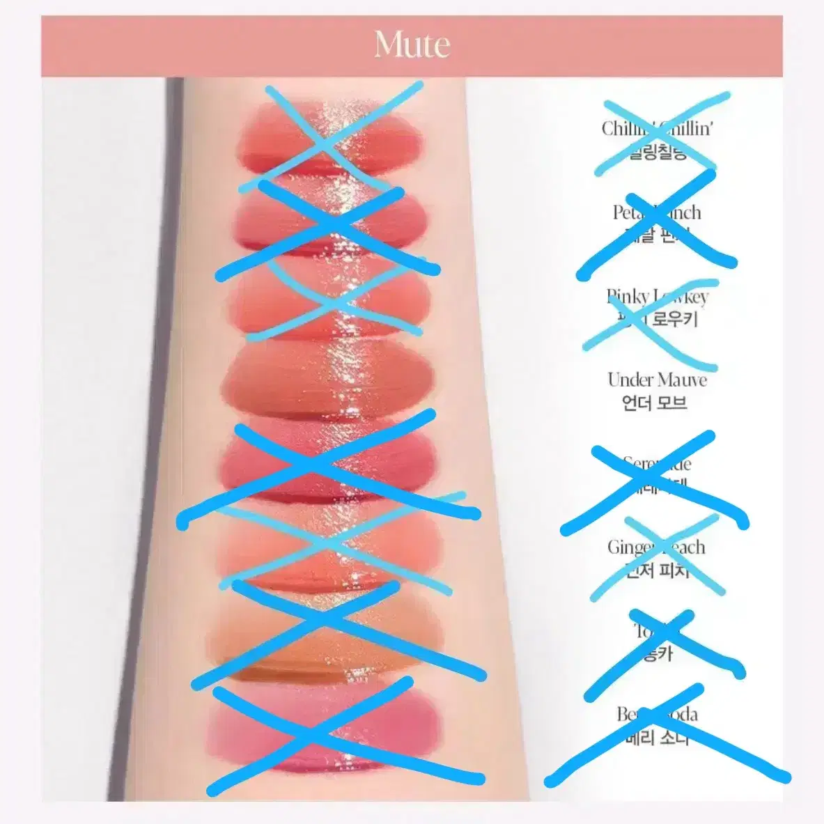 에스쁘아 꾸뛰르 립틴트 글레이즈 세레나데 페탈펀치 언더모브 베리소다