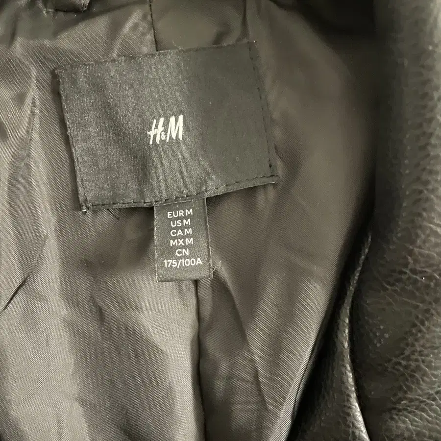 H&M 가죽 라이더 자켓