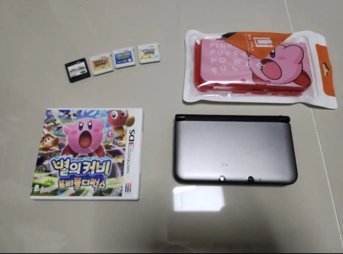 닌텐도 3ds xl 실버 + 칩 4개