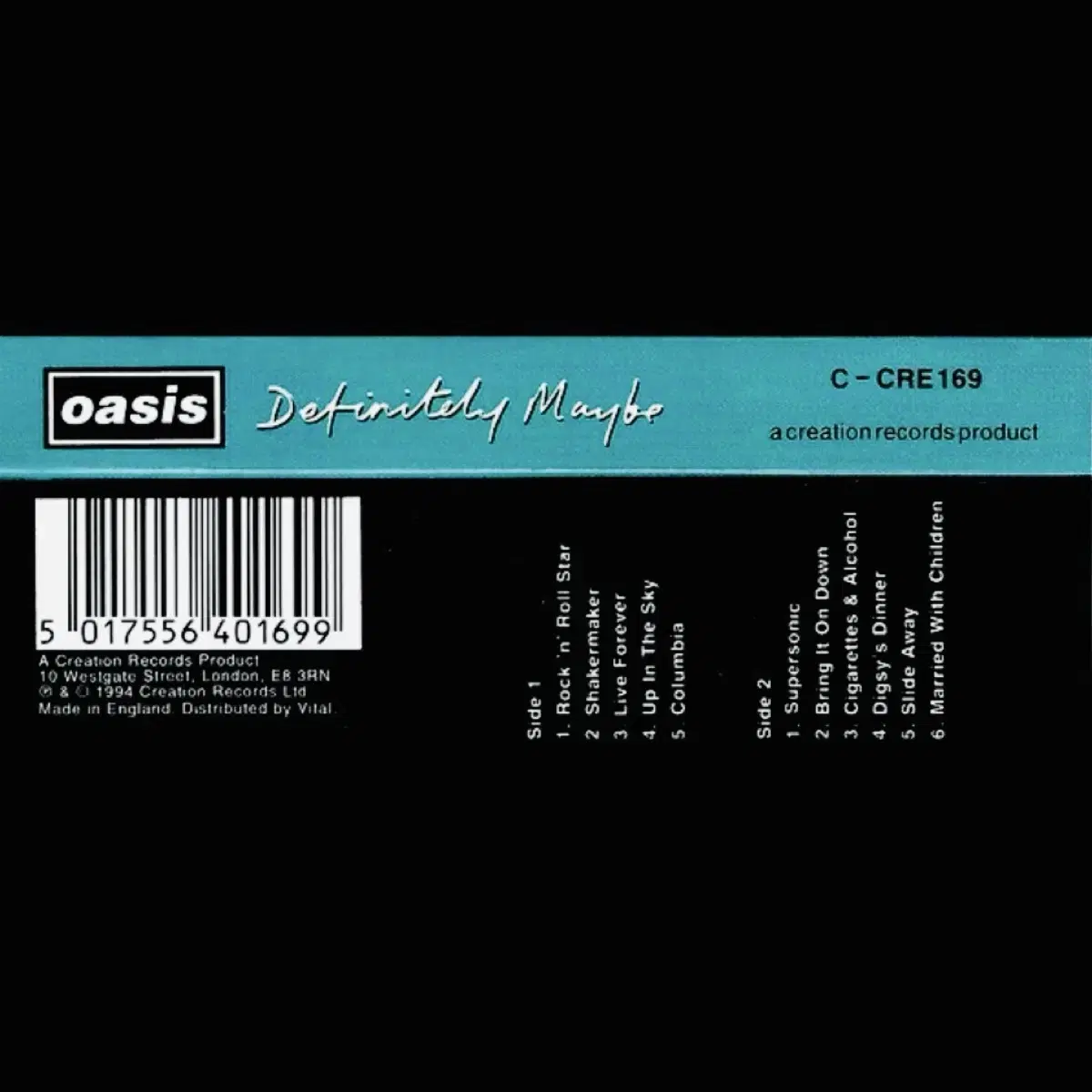 [카세트] Oasis - Definitely Maybe 영국반 초판 NM