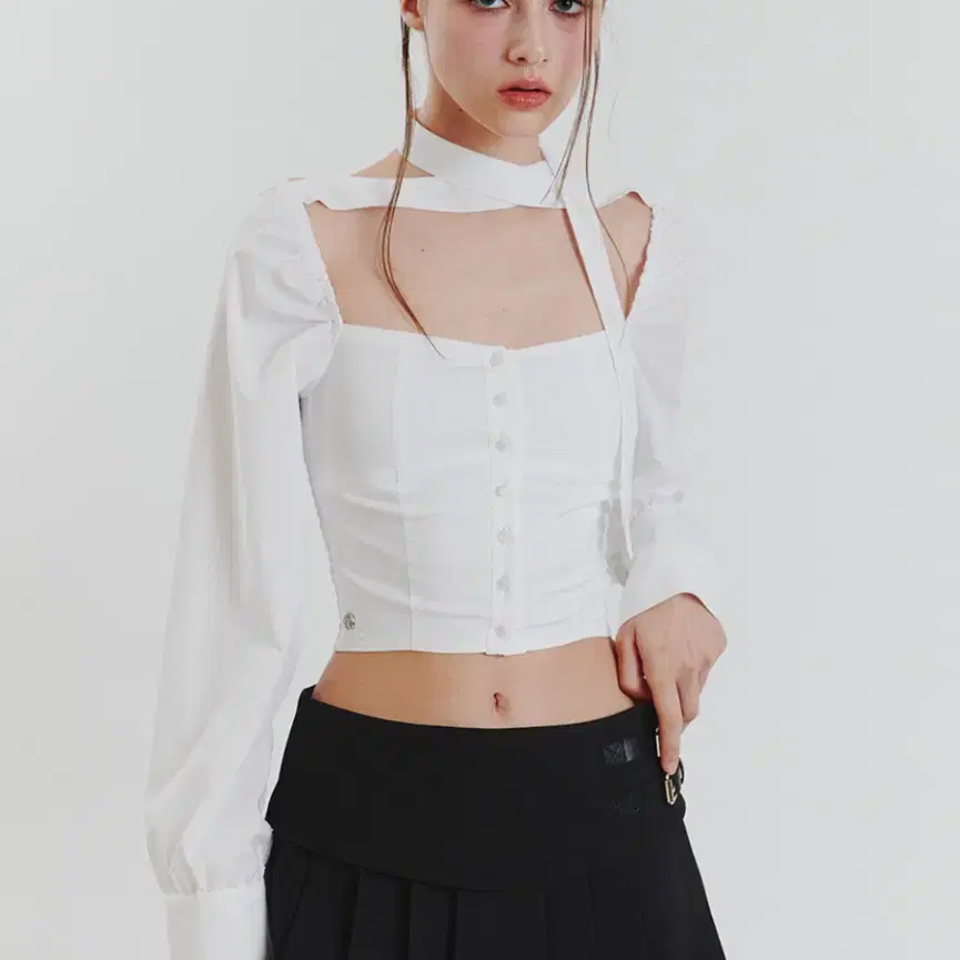 페인오어플레져 BIANCA SQUARE NECK BLOUSE - M