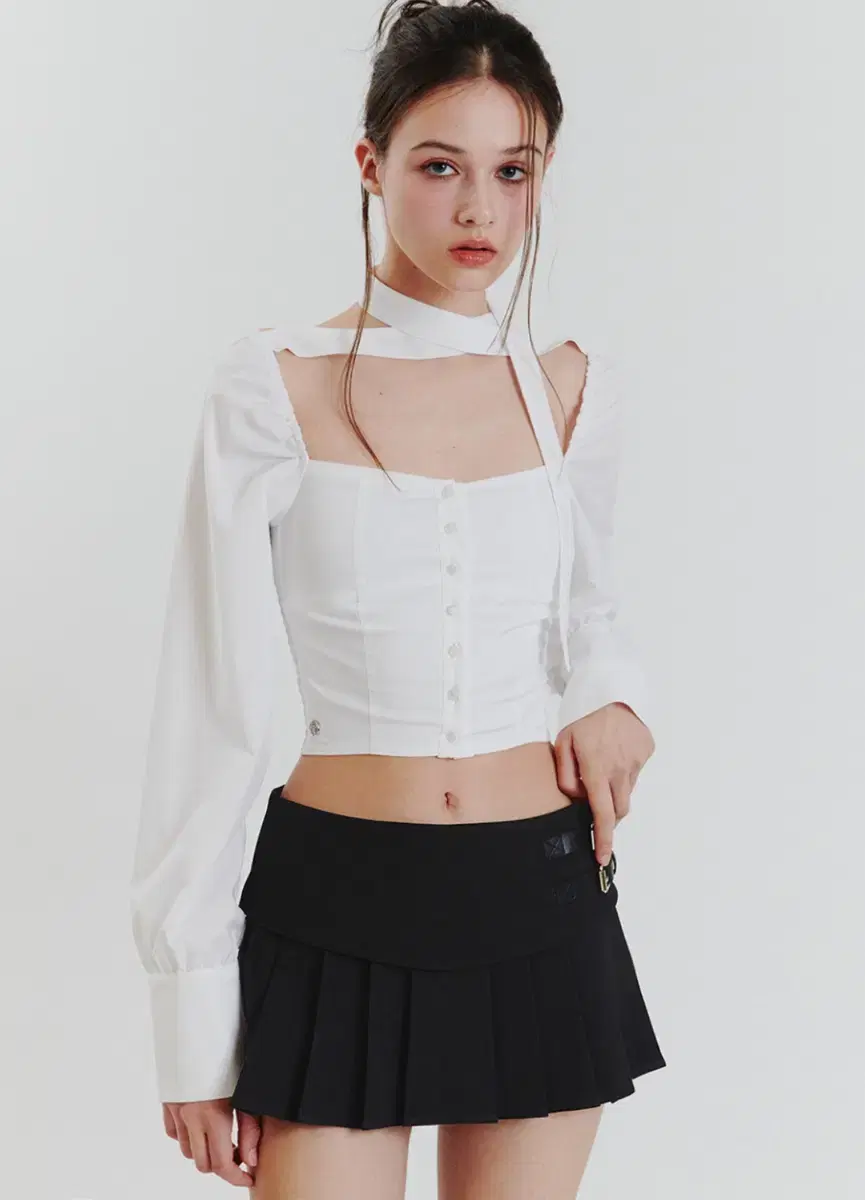 페인오어플레져 BIANCA SQUARE NECK BLOUSE - M