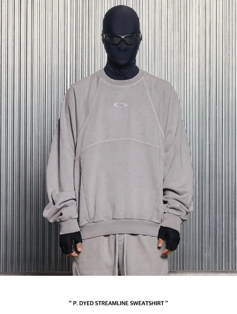 P. DYED STREAMLINE SWEATSHIRT LIGHT GREY