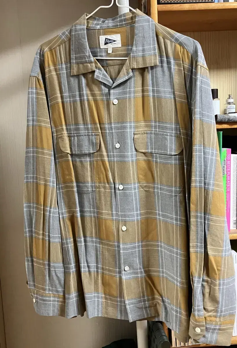 pilgrim rayon two pocket check shirt