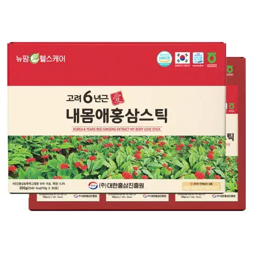 1+1 고려6년근 내몸애홍삼스틱 10gx30포x2세트