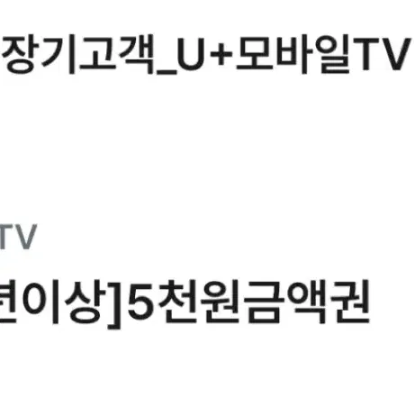 유플투쁠 U+모바일 TV 5천원금액권