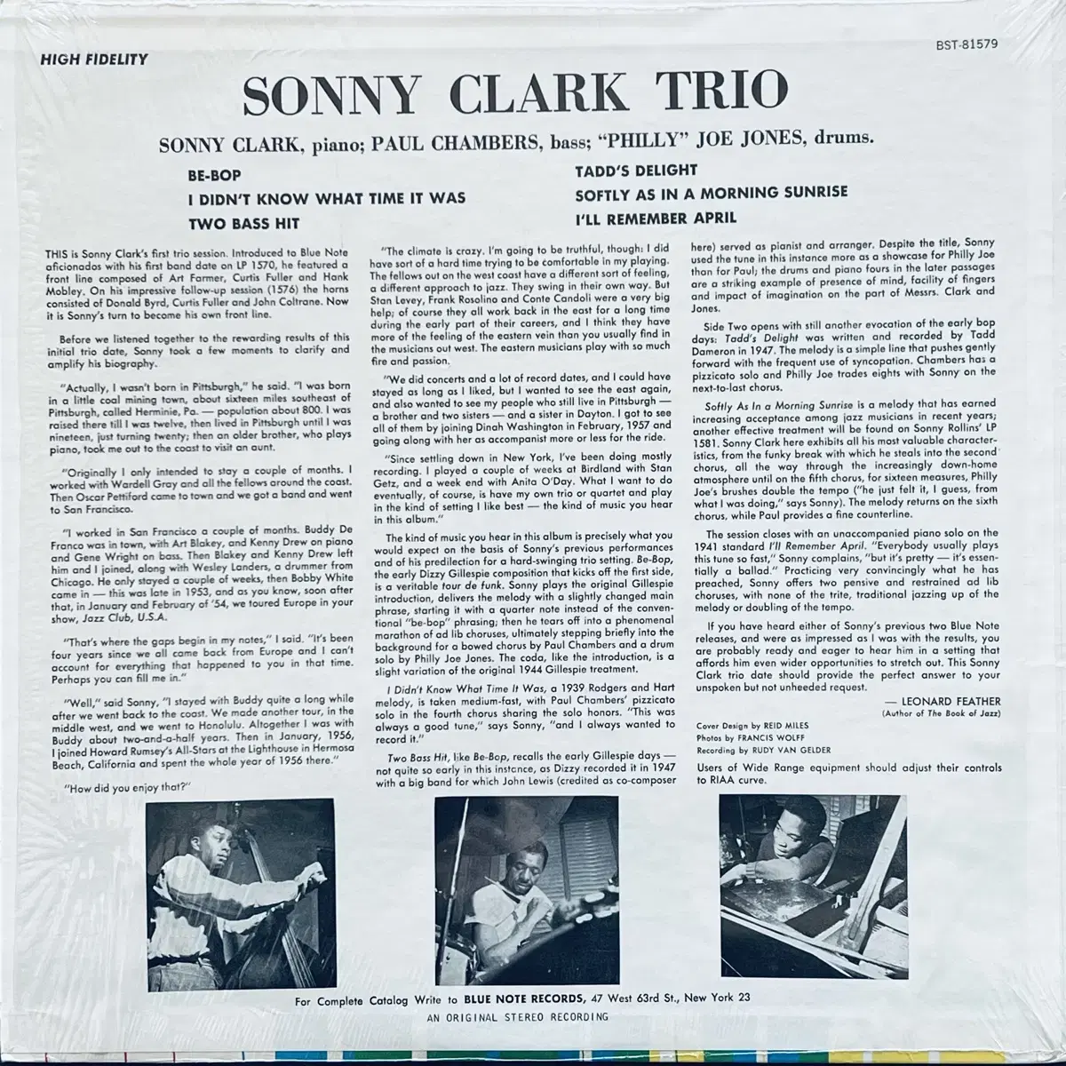 LP : Sonny Clark Trio