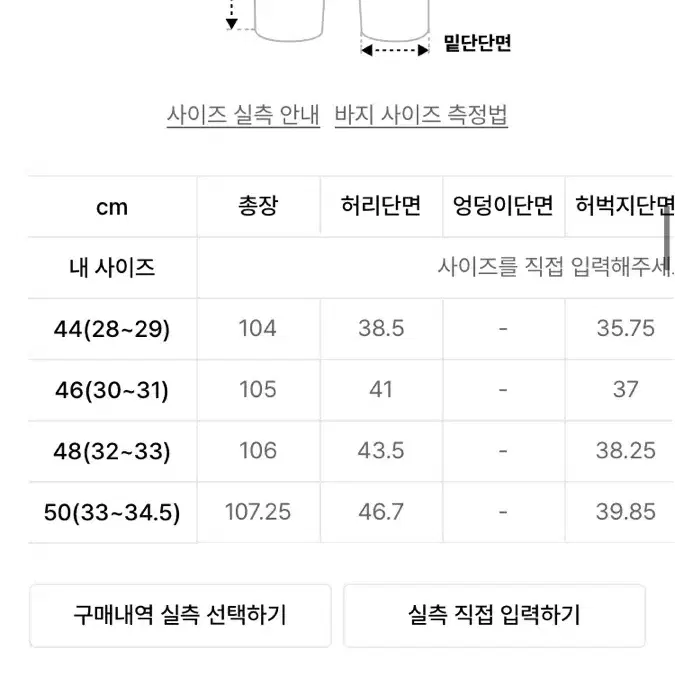 페이탈리즘 데님팬츠 44사이즈 팔아요