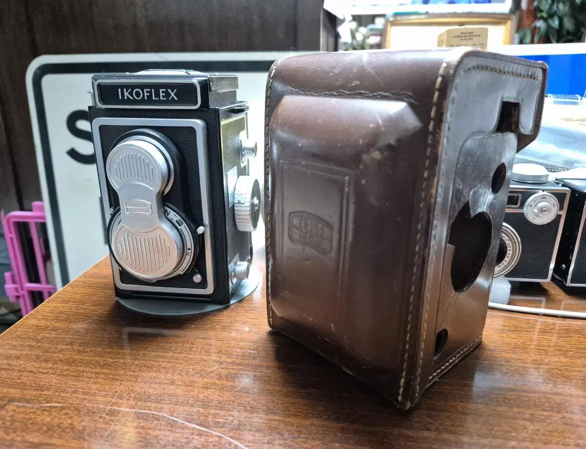 빈티지 ZEISS IKON IKOFLEX TLR 카메라용 가죽케이스