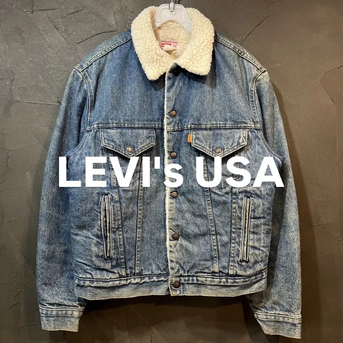 [42] LEVIs 리바이스 USA 오렌지 탭 데님 쉐르파 자켓