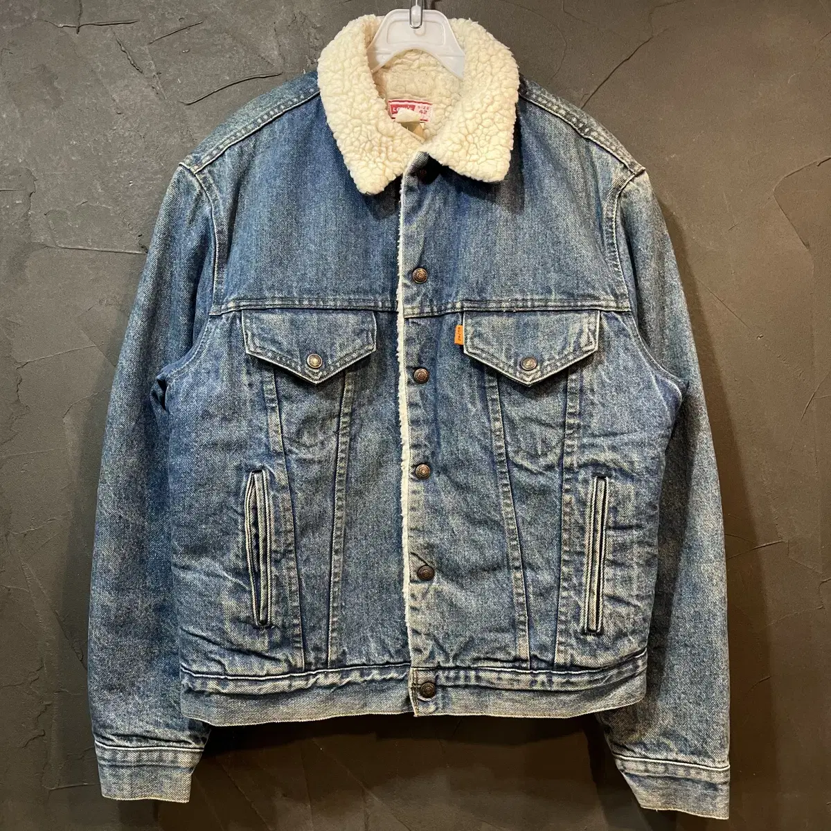 [42] LEVIs 리바이스 USA 오렌지 탭 데님 쉐르파 자켓