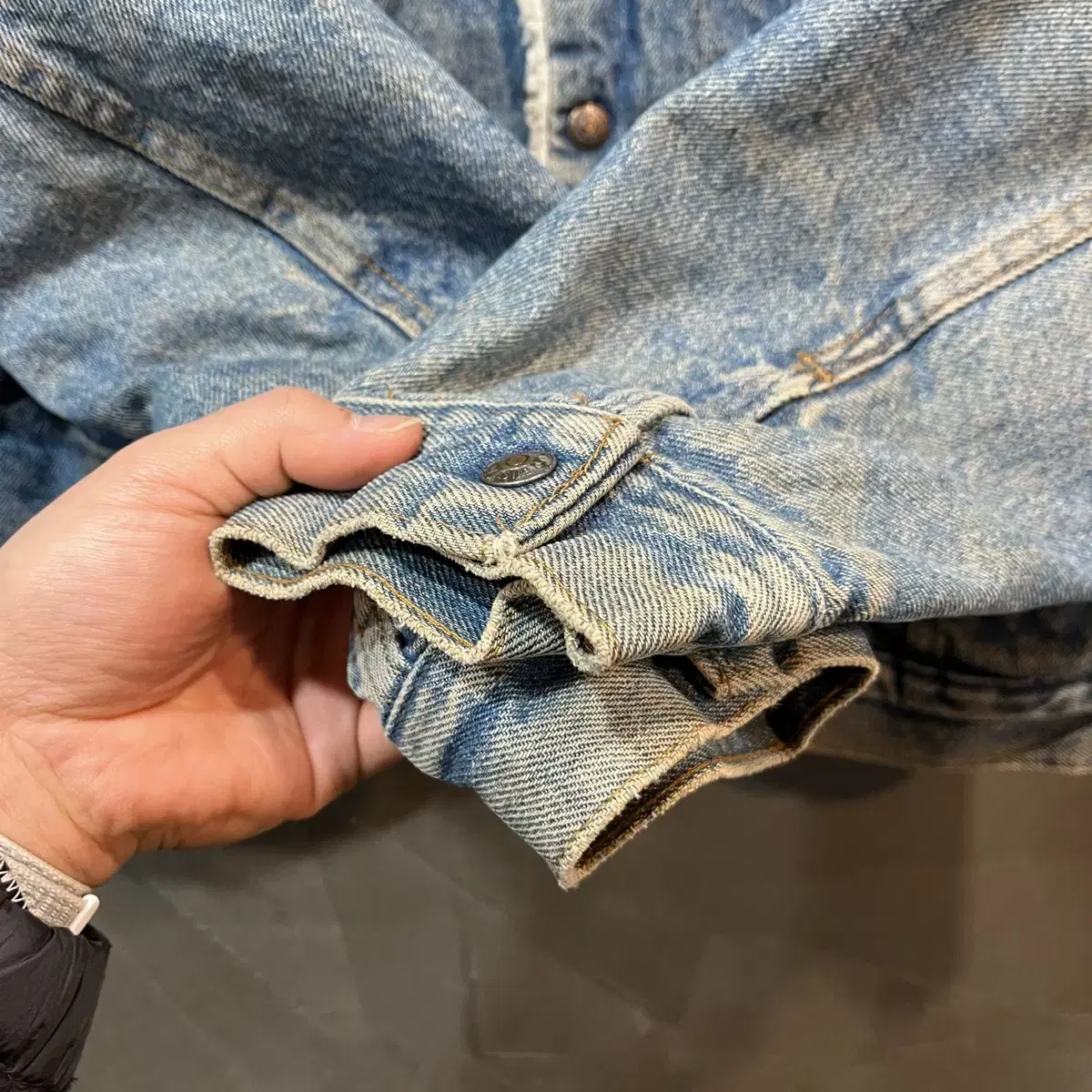 [42] LEVIs 리바이스 USA 오렌지 탭 데님 쉐르파 자켓