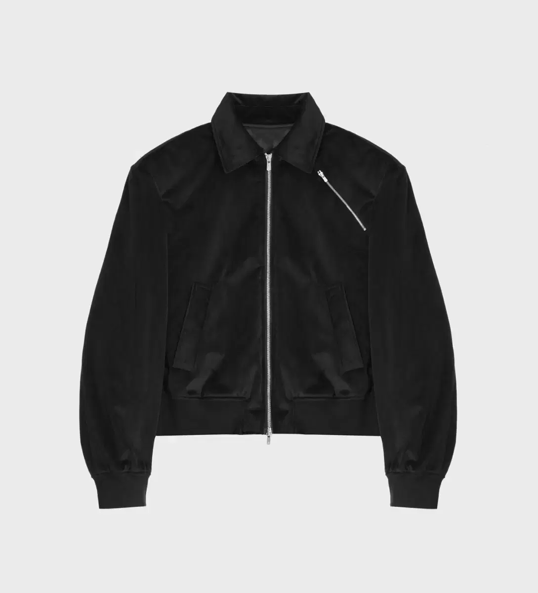 준느 J35 Black Velvet Crop Jumper Jacket