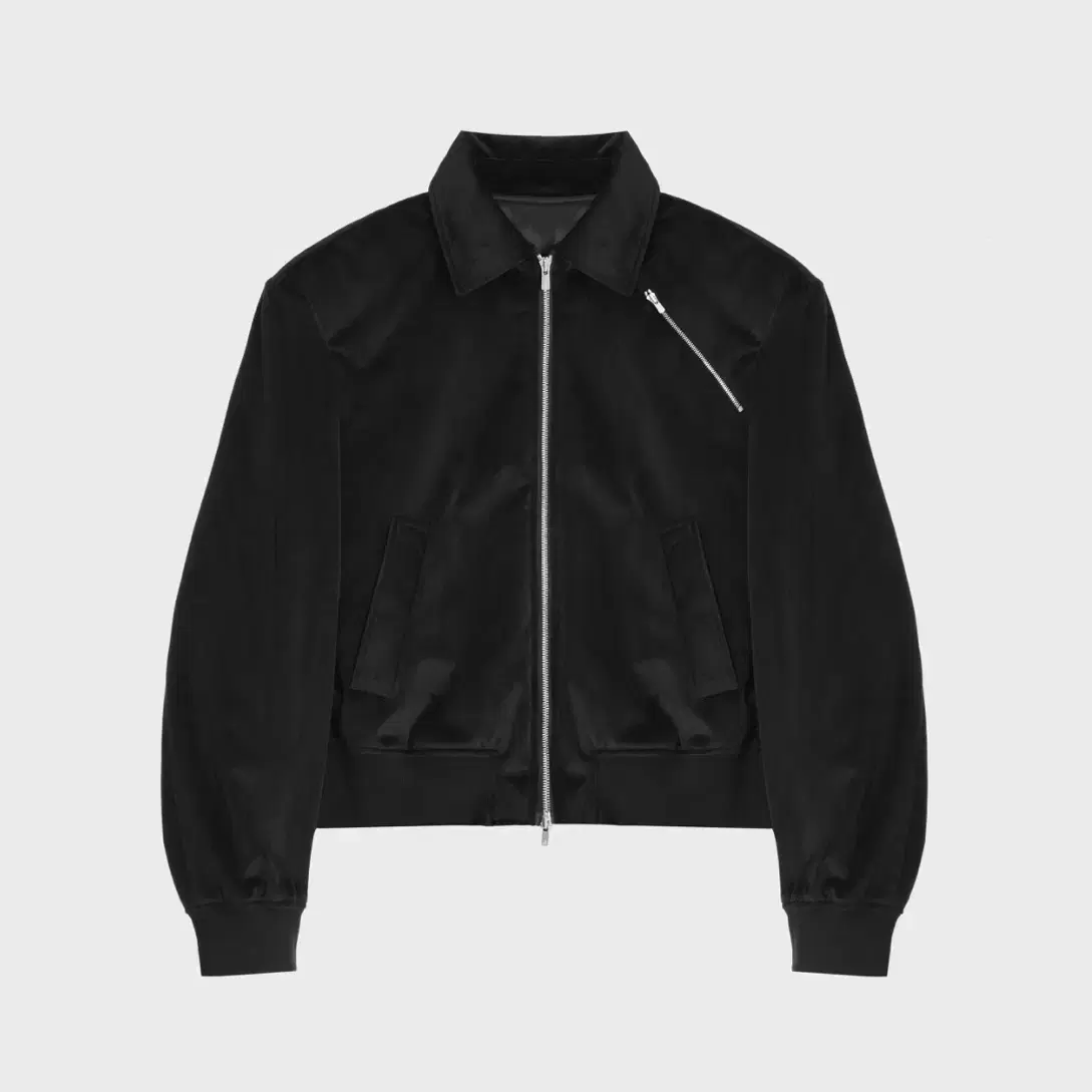 준느 J35 Black Velvet Crop Jumper Jacket