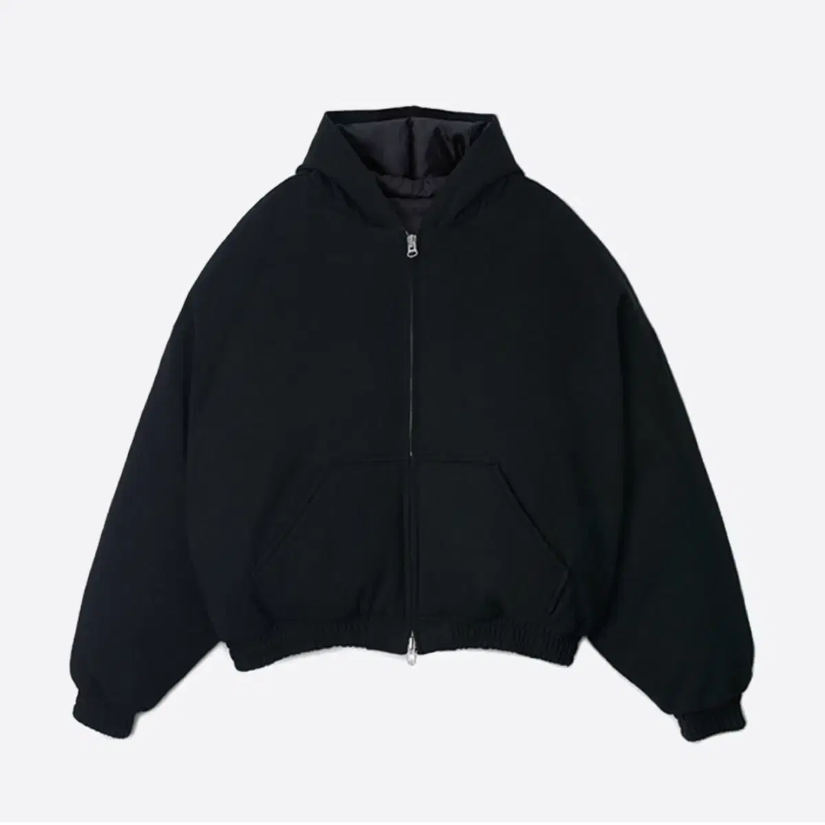 stu Padded Hoodie Zip Up Black(23Winter)