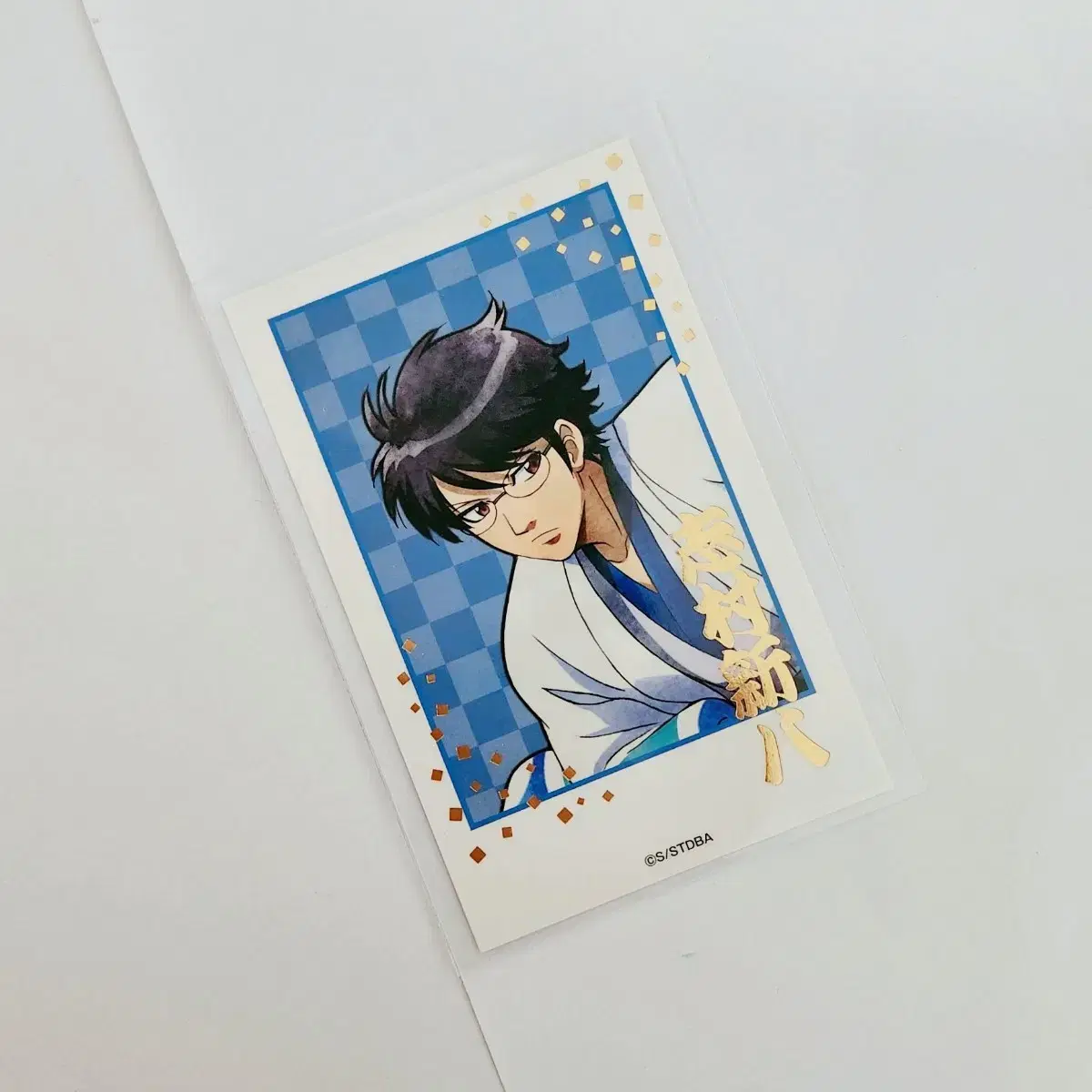 Gintama Shinpachi Vahn-Dai Namco Gyarapon Kuji C Prize Gold Leaf Cheki polaroid WTS