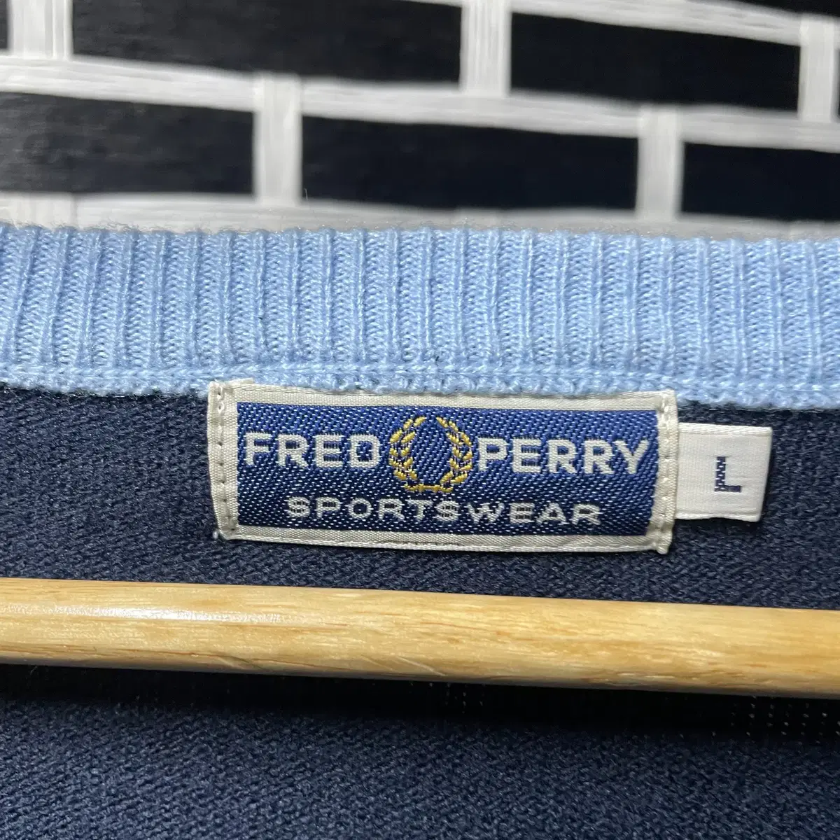 80s FRED PERRY 프레드 페리 브이넥 니트