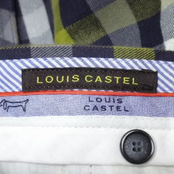 (33in) 루이까스텔 LOUISCASTEL 남성 체크 팬츠