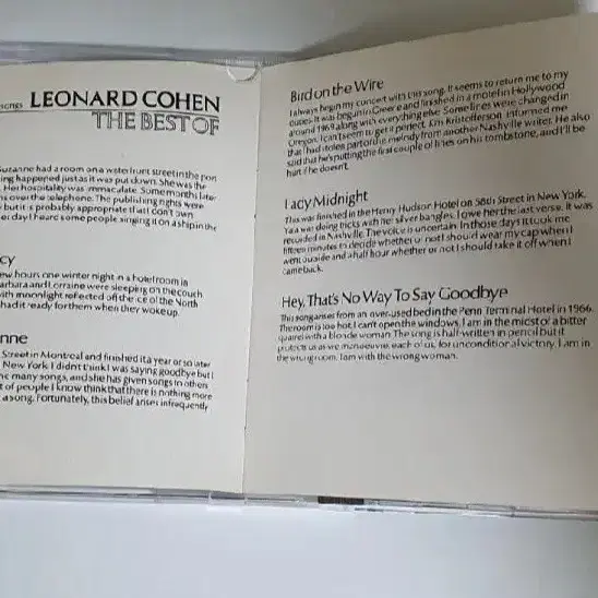 레너드 코헨 Best Of Leonard Cohen 앨범 시디 CD