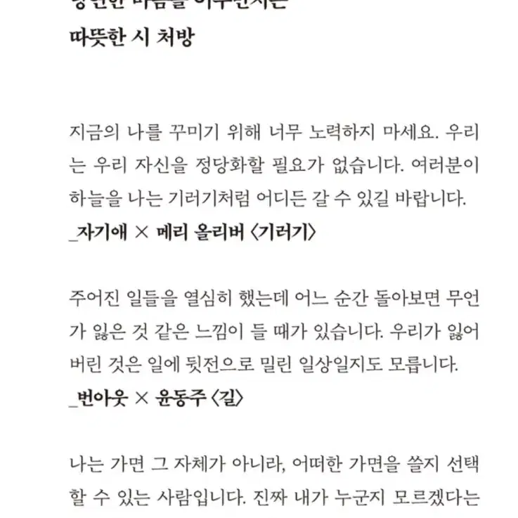 마음은 괜찮냐고 시가 물었다 새상품