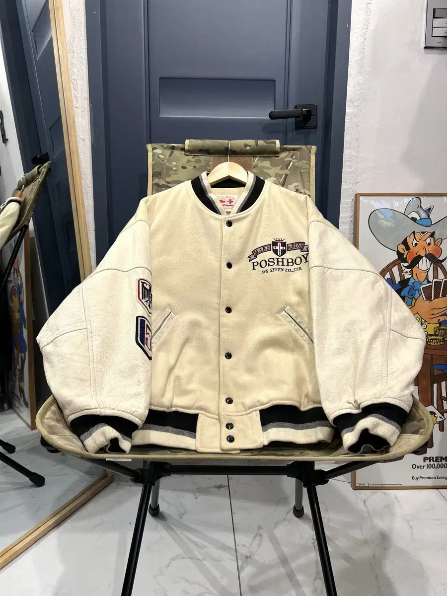 1980s POSHBOY LEATHER VARSITY 빈티지바시티자켓