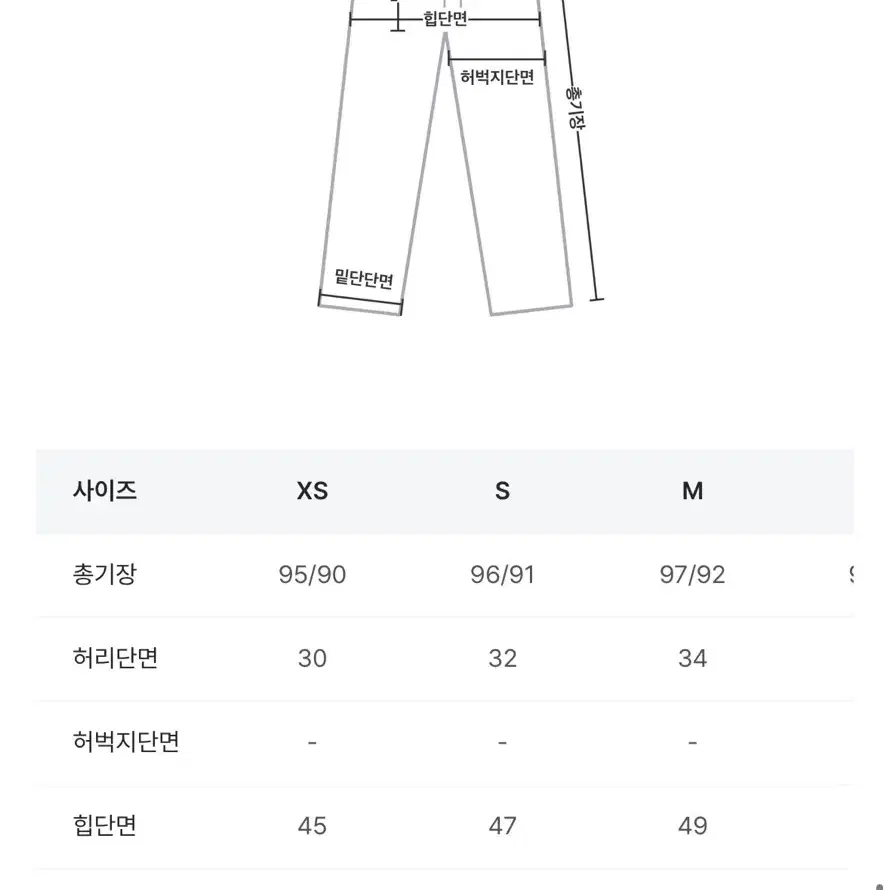 트렌디어패럴 생지 데님 팬츠