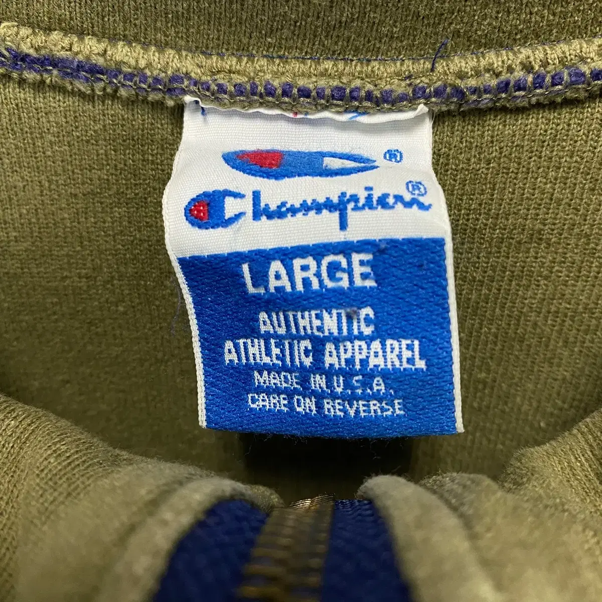 빈티지 90s CHAMPION made in USA 하프집업 맨투맨