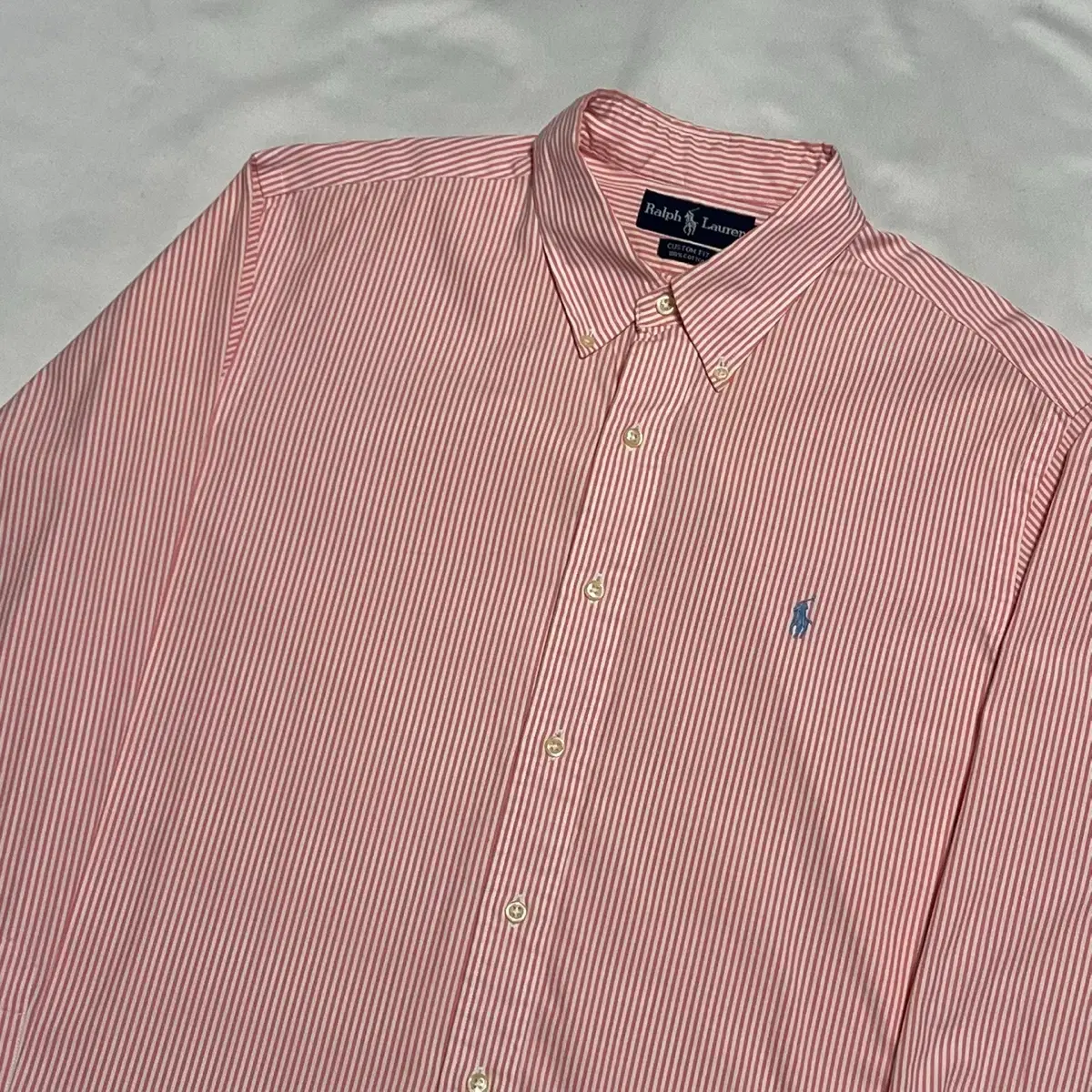 XL Polo Stripe Pink Shirt