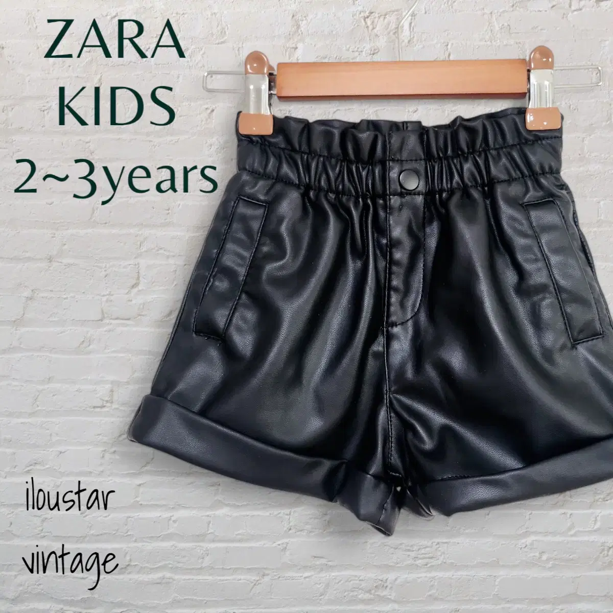 자라 키즈 ZARA KIDS 레더 가죽  반바지 사이즈2~3세