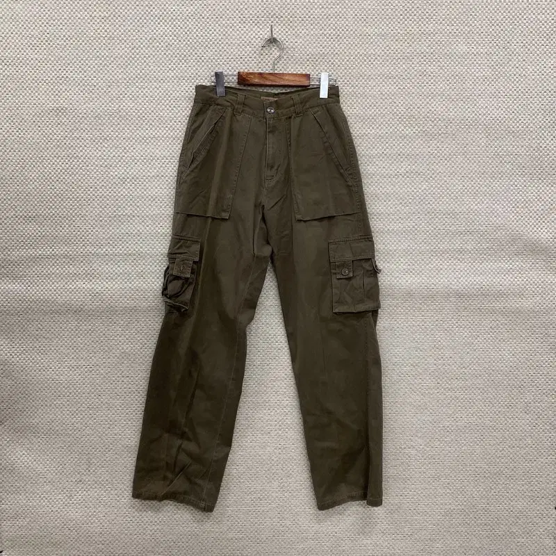 Vintage Old School Khaki Cargo Pants 28-inch K06953