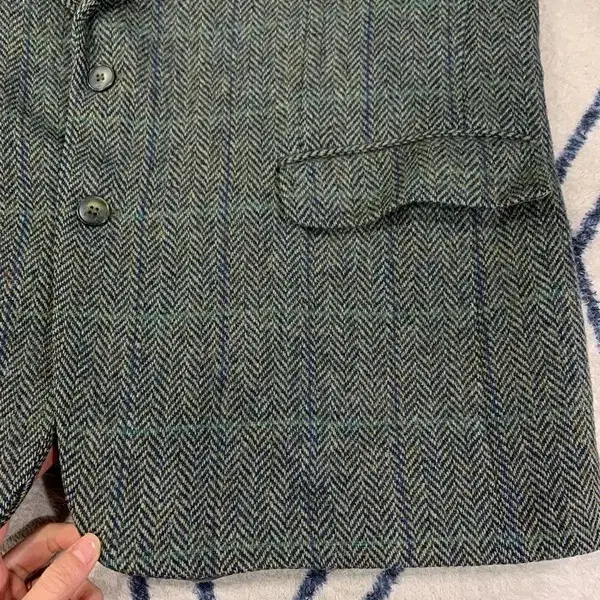 HARRIS TWEED 헤링본 울 자켓