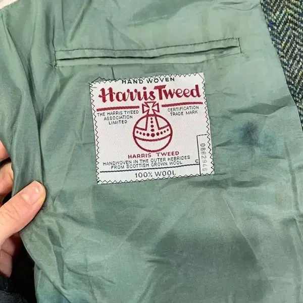 HARRIS TWEED 헤링본 울 자켓