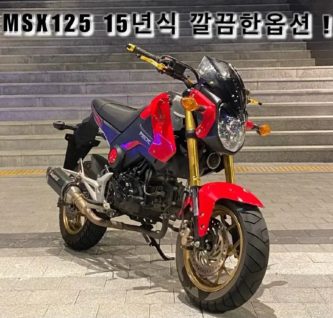 MSX125 15년식 / 2만 Km 레드컬러 아크라머플러  준튜닝