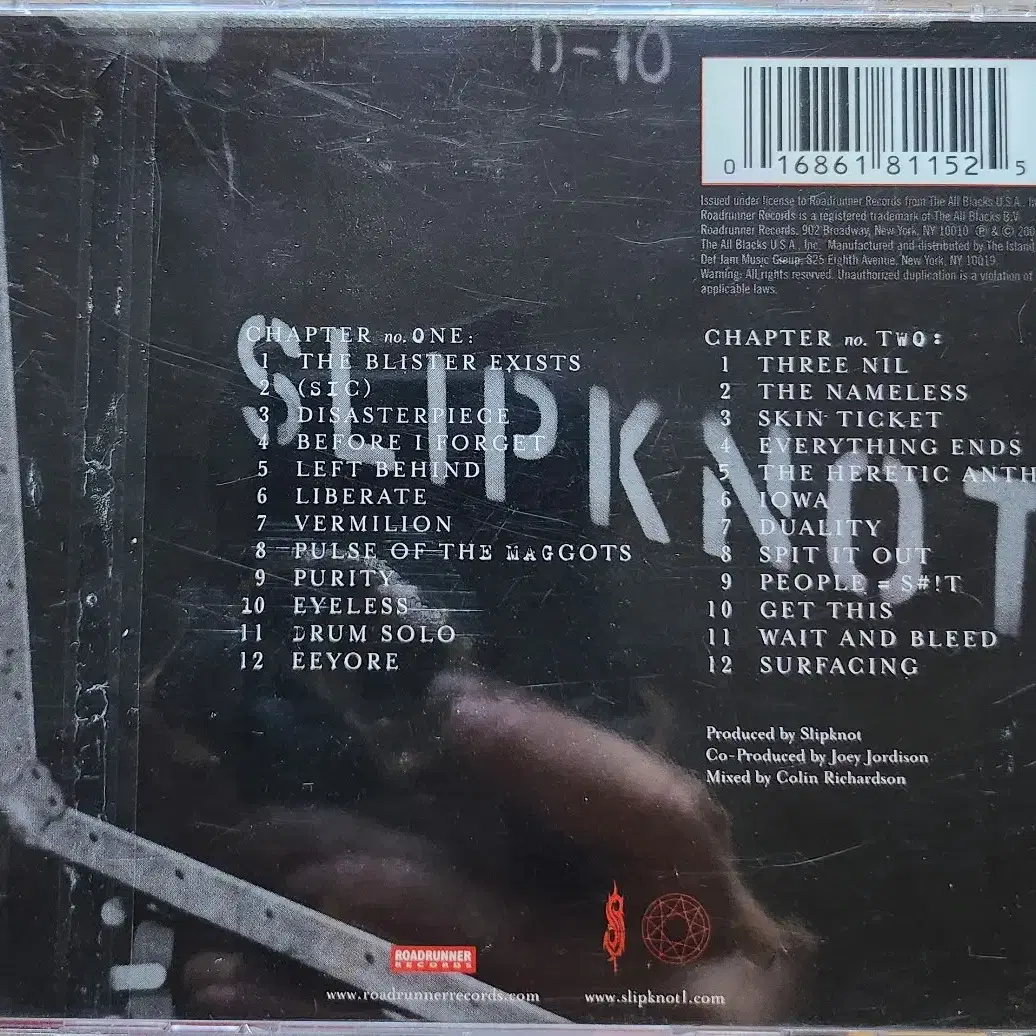 SLIPKNOT 9.0 LIVE 수입반 2CD