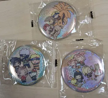 나루토NARUTO x 산리오 캐릭터 홀로그램 캔뱃지