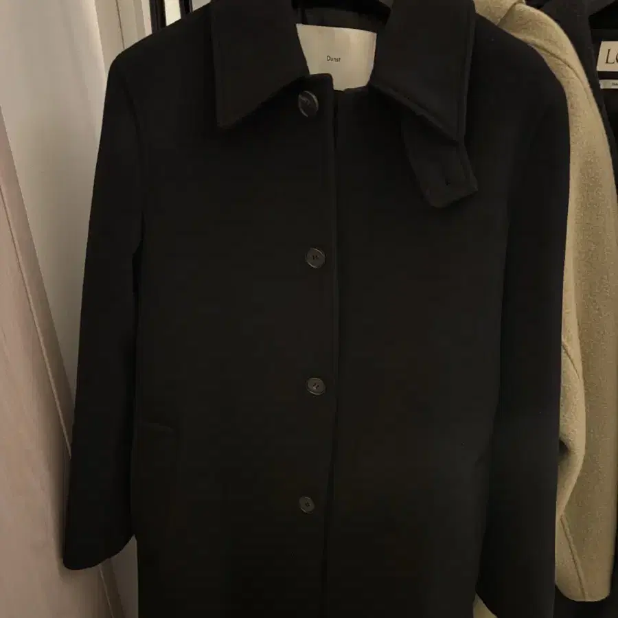 던스트 코트 unisex belted wool mac coat