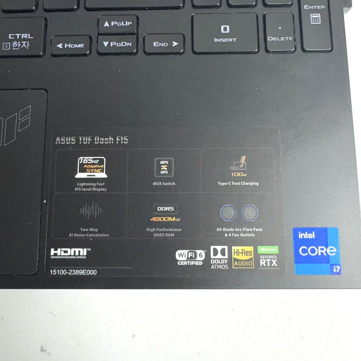 게이밍노트북 ASUS TUF F15  i7-12650H RTX3060