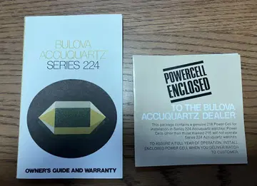 Bulova Accuquartz Series 224 오너즈 가이드
