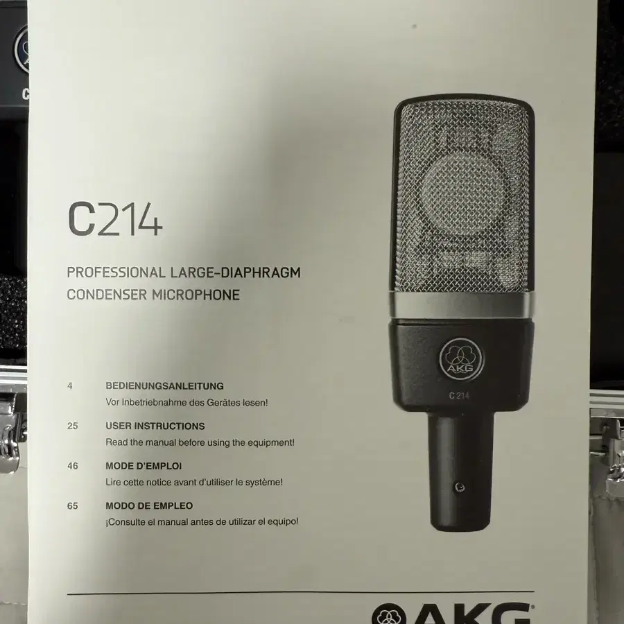 AKG C214 고급 스튜디오 콘덴서 마이크 (4/4)