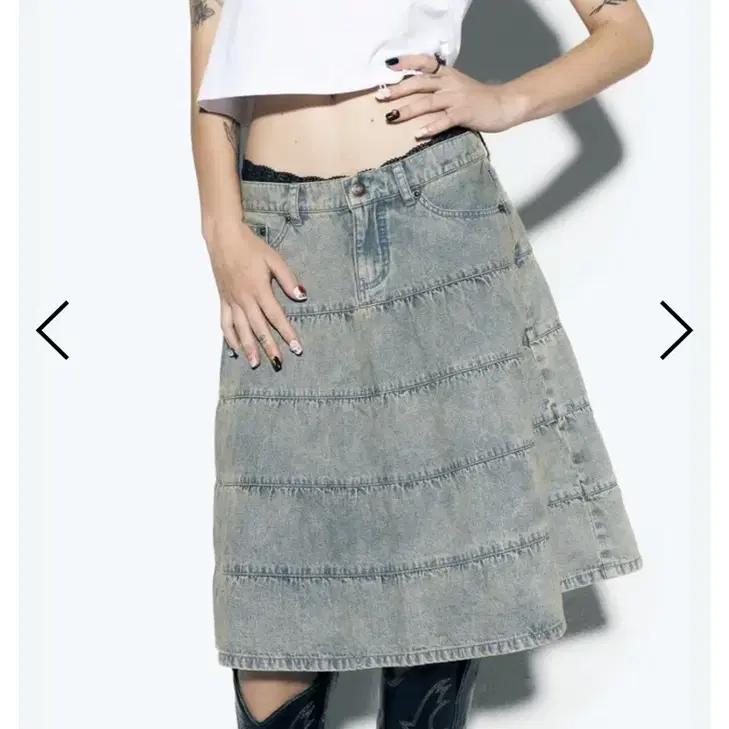 애즈이프캘리 CALIE DENIM MIDI SKIRT BLUE S