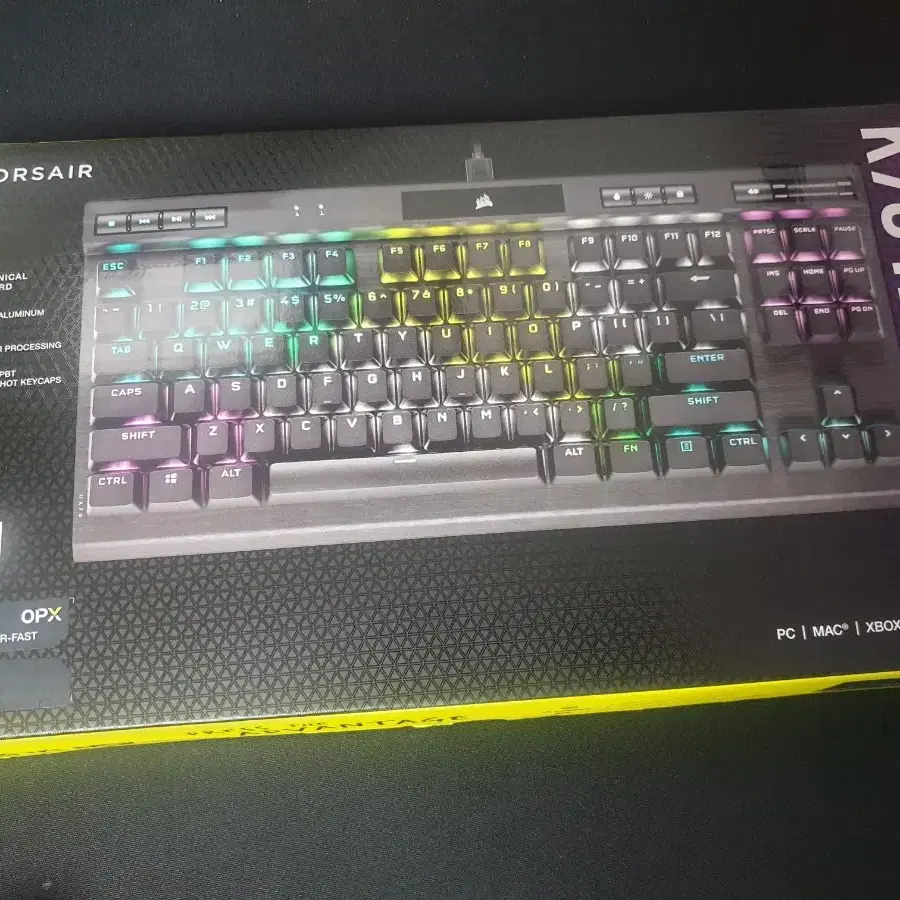 커세어 K70 RGB TKL OPX 8K 광적축 한글판 키보드