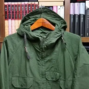 Engineered Garments 엔가 아틀란틱 파카 립스탑 올리브 S