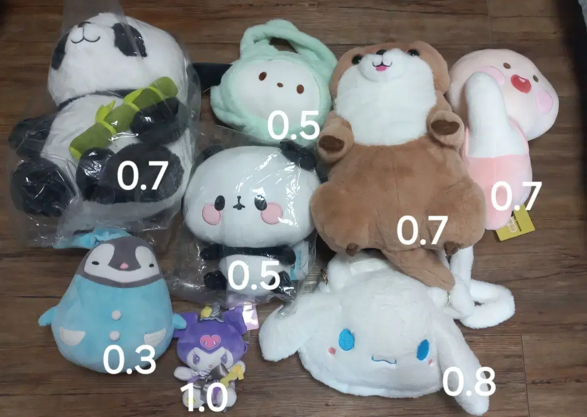 인형 소품 마테 집게 짱구 산리오 키링 커비 시나모롤 가방 푸바오 피규어