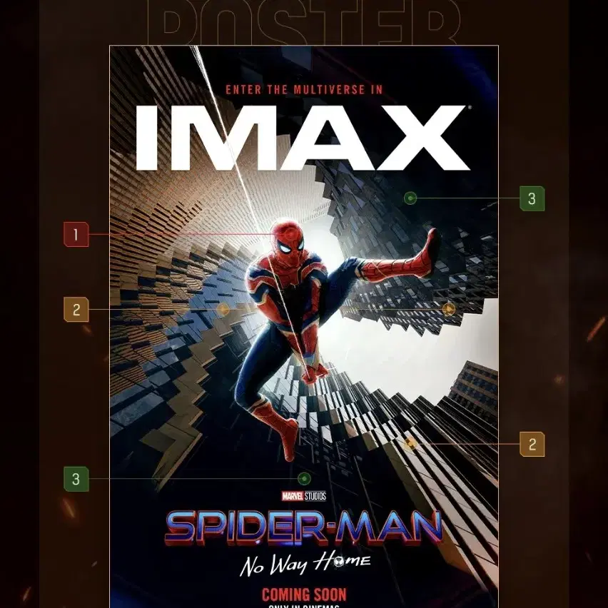 구매) 스파이더맨: 노 웨이 홈 CGV 아이맥스 IMAX 포스터