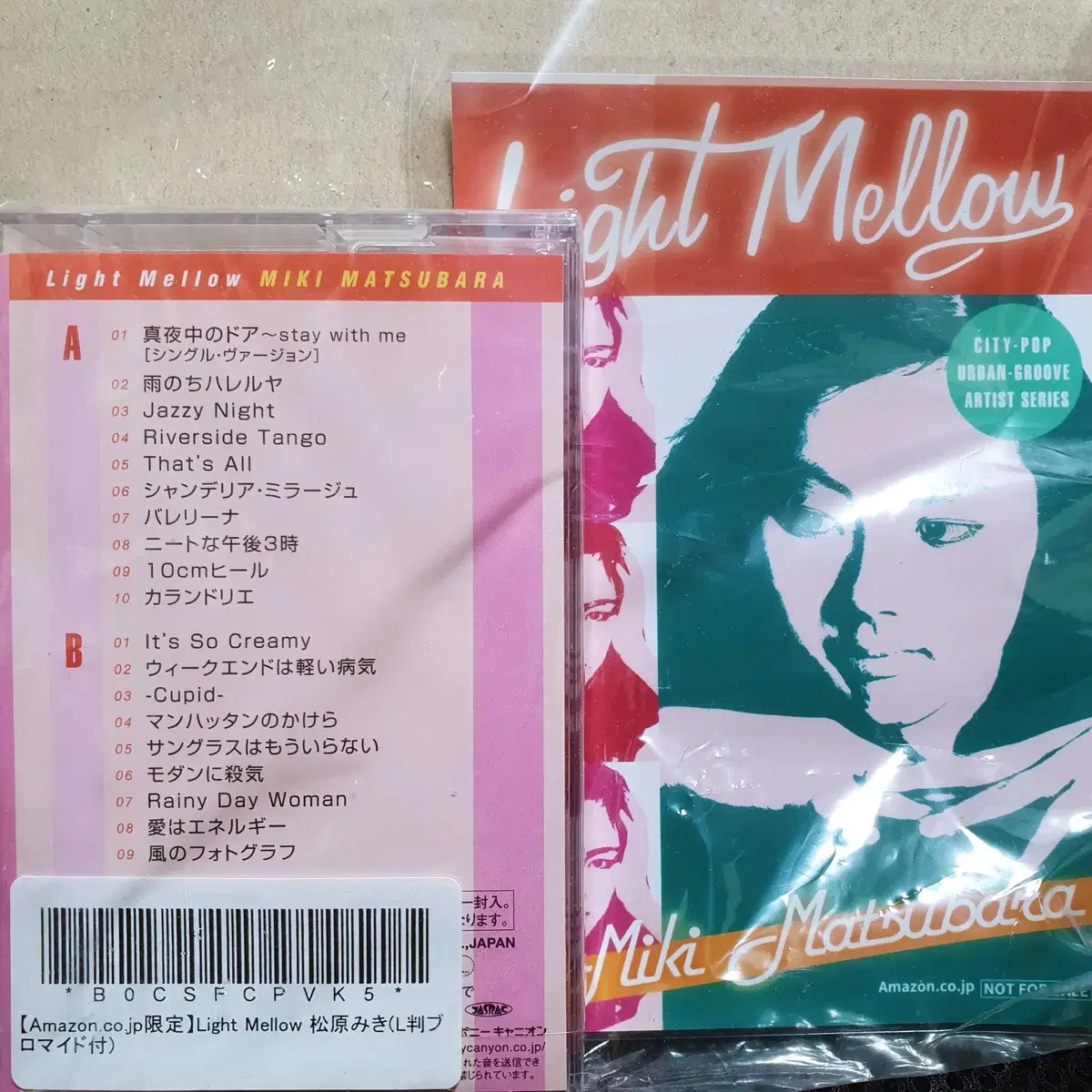 마츠바라 미키 Light Mellow 카세트 테이프 미개봉 신품