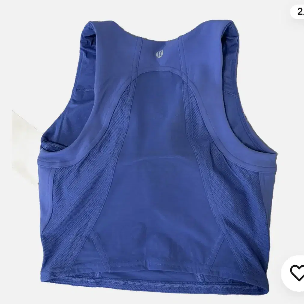 Lululemon 룰루레몬 블루 메쉬 탱크탑(크롭탑)