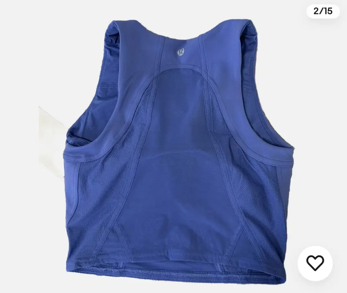 Lululemon 룰루레몬 블루 메쉬 탱크탑(크롭탑)