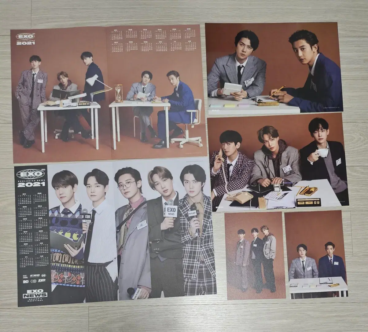 엑소 2021 시그 단체 포스터 엽서 세트 EXO Poster