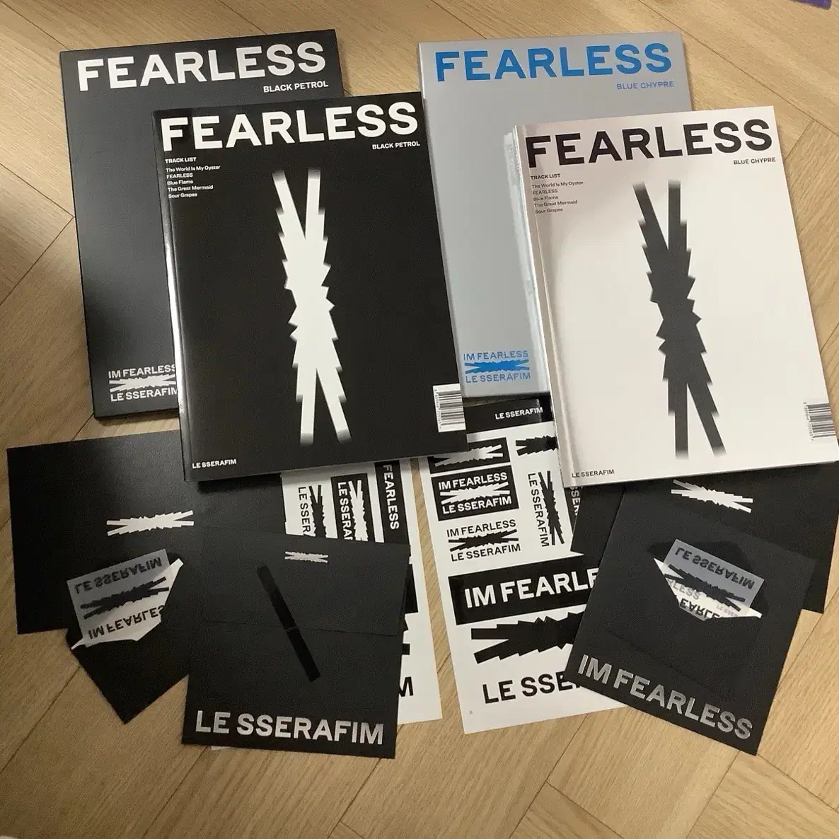 르세라핌 개봉앨범 피어리스 fearless 김채원 사쿠라 카즈하 홍은채