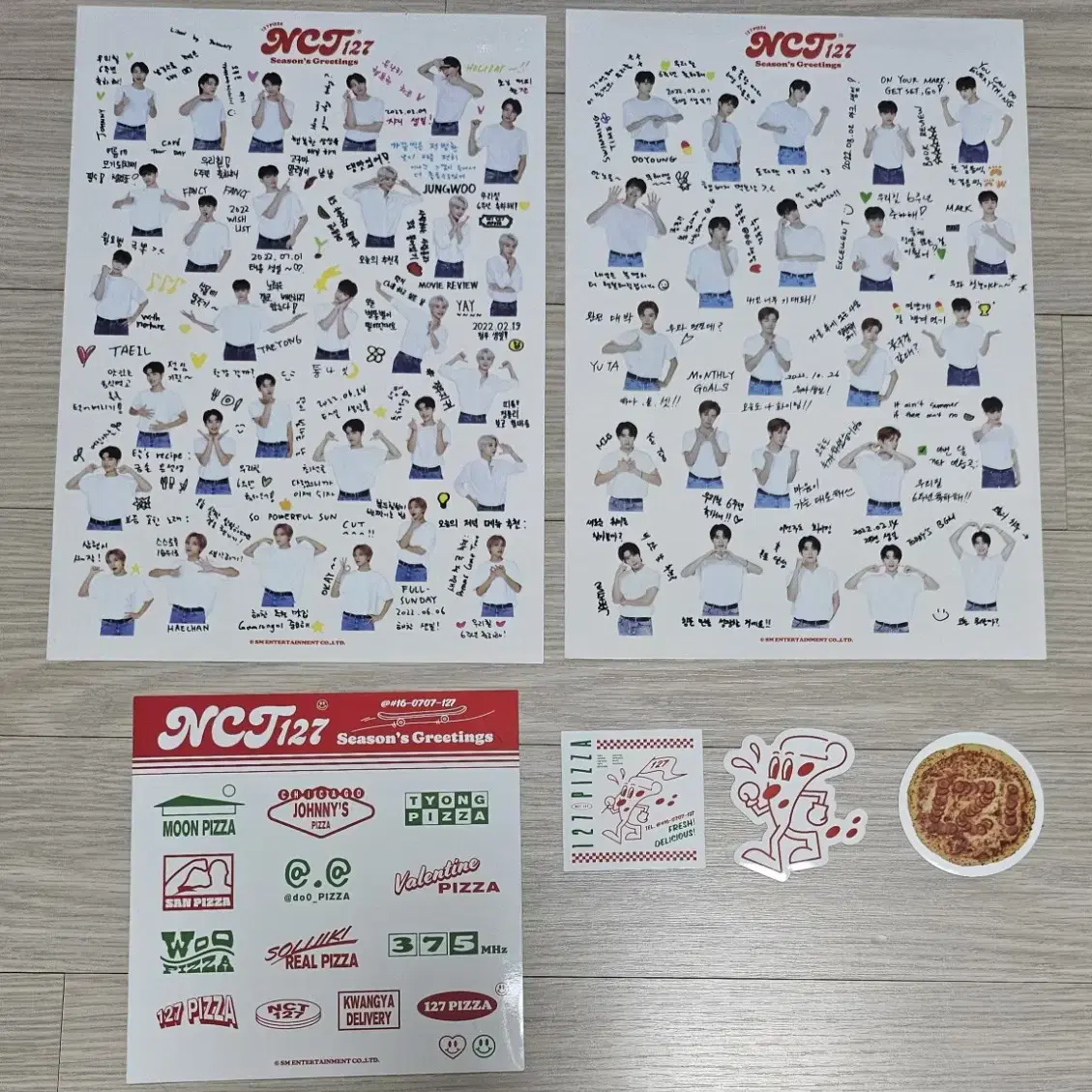 엔시티 127 2022 시그 스티커 세트 NCT Sticker